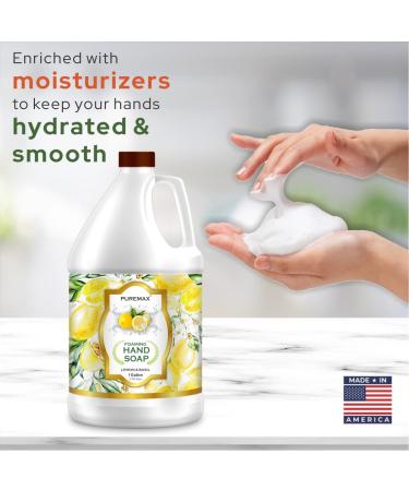 Foaming Hand Soap Refill Lemon Basil All-Natural Gentle & Moisturizing Made in USA 128 fl oz (1 Gallon) Lemon Basil 128 Fl Oz (Pack of 1) - Buy Online on GoSupps.com