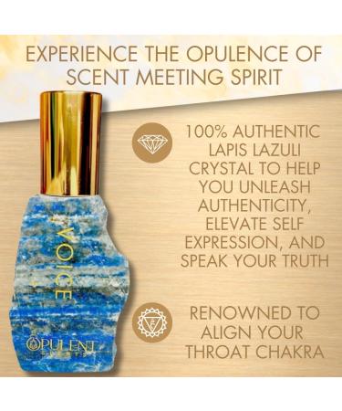 VOICE Lapis Lazuli Crystal Perfume 3.4oz | Throat Chakra Healing & Ayurvedic Aromatherapy | Long-Lasting Bergamot Luxury EDP | Spiritual Gift for Men & Women - Buy Online on GoSupps.com