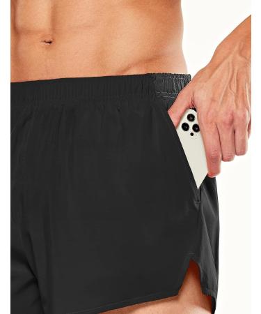 TSLA Men's Quick Dry Running Shorts with Pockets - Black, Small - Buy Online on GoSupps.com