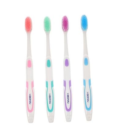 Hapinary 4 pieces toothbrush soft toothbrush with soft handle toothbrushes for adults fine toothbrush micro oral toothbrush nano toothbrush toothbrush bags South Korea