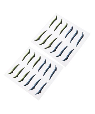 Healeved 12 Pairs Glitter Eyeliner Double Eyelid Stickers Eyeliner Tape Strips Cosmetic Eyelid Tape
