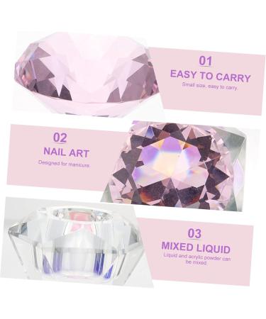POPETPOP 3 Pcs Nail Art Crystal Cup Glass Mugs with Lids Matte Powder Sheer Nail Polish Acrylic Nail Dappen Dish Crystal Dappen Dish Cups Glass Container with Lid Nail Cup Nail Glass Cup 5.5x5.5cmx3pcs Pinkx3pcs - Buy Online on GoSupps.com