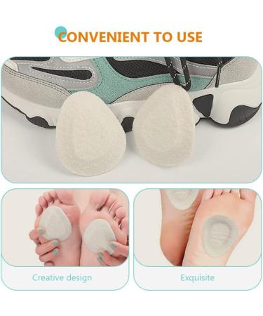 4 Pairs Women's Felt Forefoot Pads - High Heel Ball of Foot & Tongue Pads for Comfort - Soft White Insoles for Dressy Heels - Buy Online on GoSupps.com