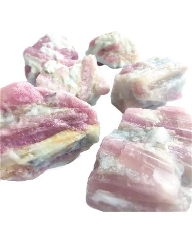 30/50/70g Natural Pink Brazilian Rubellite Red Tourmaline Rought Stone Rubellite Stones Crystal Specimens Crystals Decoration Raw Stones and Minerals ERBDRGAZ (Color : 70g Size : 2-5cm) 2-5cm 70g