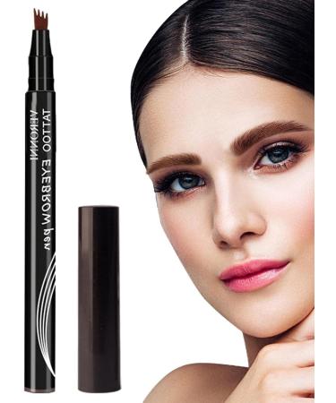Liquid Eyebrow cil - 3D Four-Fork Eyebrow Makeup Multi-Purpose Easy to Draw Eyebrow Makeup Tool for Dating Parties Anniversary and Daily Use B: Dark Brown - Buy Online on GoSupps.com