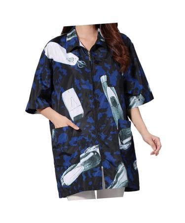 FRCOLOR 1pc work clothes Hairdresser smock barber smock Hairdresser uniform Salon workwear work overalls work smock barber work vest Hair Stylist Short Sleeve Smocks Hairdressers Uniform
