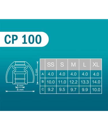 SpinFit CP100 for IEM - L | Patented Silicone Earplugs for Optimal Comfort & Secure Fit (2 Pairs 4.5-5 mm Nozzle) - Buy Online on GoSupps.com
