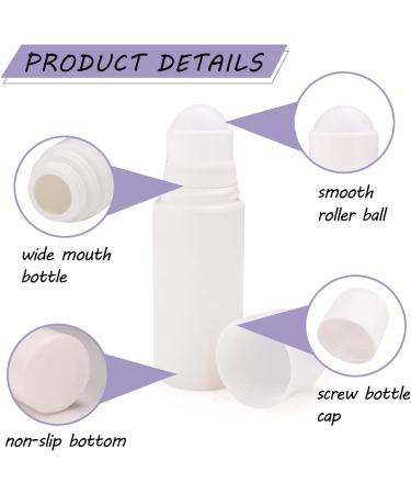 8 Packs Roll On Deodorant Bottles 1.7oz/50ml Empty Deodorant Containers Plastic Rollerball Bottles Refillable Roller Container For Homemade Natural Deodorant - Buy Online on GoSupps.com