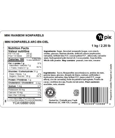 Yupik Mini Rainbow Nonpareils 1 kg - Buy Online on GoSupps.com