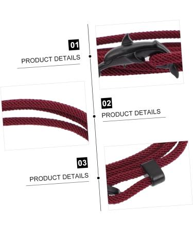 GALPADA Dolphin Whale Bracelet Gift Girls Bracelets Girls Gift Ocean Bracelets Anklet Bracelets for Women Bracelet for Charms Girl Gifts Dolphin Bracelet Miss Jewelry Rope 56x2.5cm Claret - Buy Online on GoSupps.com