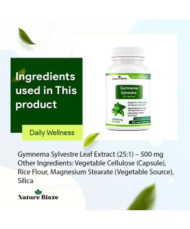 Gymnema Sylvestre (Gurmar) 25:1 Extract | 12 500 mg Strength | 25% Gymnemic Acid 60 Vegan Capsules | 2-Month Supply | Standardized 25X Concentrated Extract (Pack of 1) Gymnema Sylvestre 1 Count (Pack of 1) - Buy Online on GoSupps.com