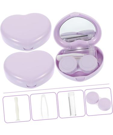 Ultechnovo Travel Lens Container Case with Tweezers - Violet Halloween Design Perfect for Storing Contact Lenses - Compact & Convenient 7.2x5.8x2cm - Buy Online on GoSupps.com