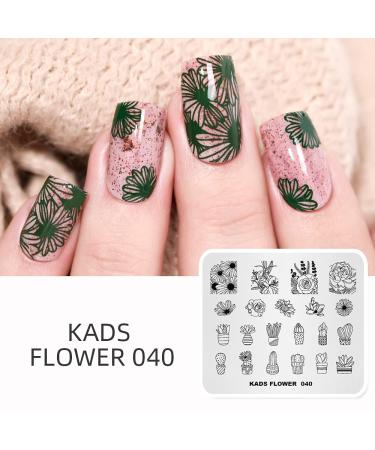 Nail Art Stamping Template - Cactus Flower Design | DIY Manicure Tool FL040 for Stunning Nail Designs | International Shipping - Buy Online on GoSupps.com