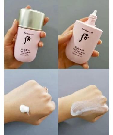 Shop Korea Vital Hydrating Sun Fluid 60ml SPF 50+/PA+++ - Sunscreen with Zinc Oxide Hyaluronic Acid & Ginseng | Special Gift Set + Lipstick - Buy Online on GoSupps.com
