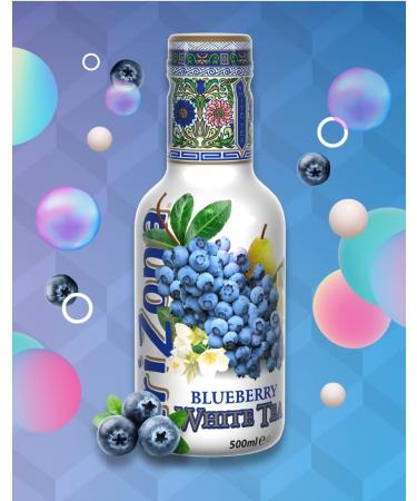 AriZona - Blueberry White Tea - 100% Pleasure Drink 6 PET Bottles 500ml - Buy Online on GoSupps.com