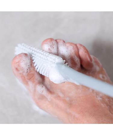 New Foot Cleaning Brush 16.14" Toe Cleaning Brush Soft Rubber Cleaner for Toe Gaps for Shower with Long Handle Dead Skin Exfoliation Brush Foot Scrubber Soft Bristles Brushes for Cleaning Toe Gray - Buy Online on GoSupps.com