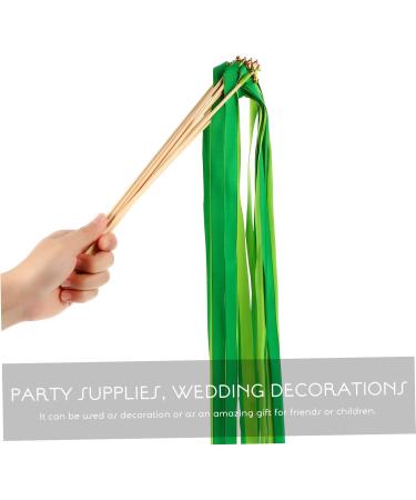 10pcs Cheering Ribbon Wands - Christmas Party Supplies Wedding Streamers & Rain Party Favor Sticks 30.5x62cm - International Shipping Available - Buy Online on GoSupps.com