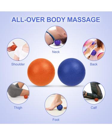 Uraqt Fascia Massage Ball Set - Hedgehog Balls for Muscle Relief | Blue & Orange - Buy Online on GoSupps.com