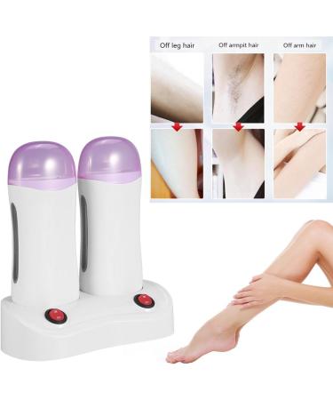 Premium Wax Epilation Set | Double Roll-On Heater Warm Wax Spatula & Paper Strips | Ideal for Smooth Hair-Free Skin - Buy Online on GoSupps.com