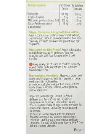 PRIORIN Value pack of 2 x 200 ml shampoo + 30 free capsules - Buy Online on GoSupps.com