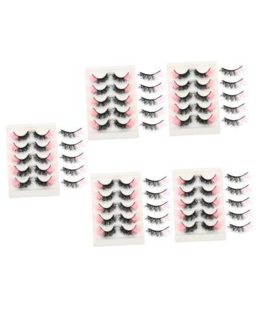 MAGICLULU 25 Pairs Eyelashes Girl Extensions Eyelash Eyes Lashes Diy Fake Lashes False Eye Lashes Short Fake Eye Lashes Fake Lash Strip Lash Book Eyelash Bulk Set Curly Cotton