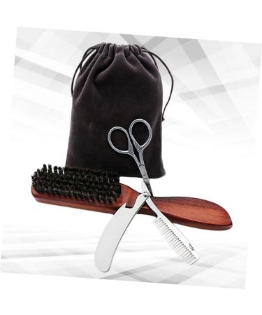 Frcolor Bart 2 Sets Bartkamm & Men's Razor Trimmer - Premium Grooming Tools for Men | Quality Bartbrush & H lzern Clothesack - Buy Online on GoSupps.com