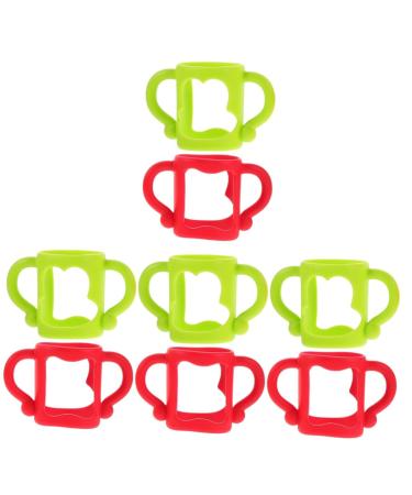 Abaodam 8 Pcs Silicone Bottle Handle Bottle Grip Silicone Bottle Grip Nursing Bottle Handle Newborn Bottle Grip Bottle Handles Child Multifunction Milk 13.00X7.00X6.50CMx4pcs Assorted Colorx4pcs