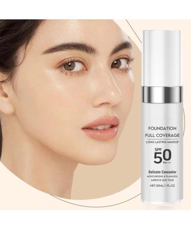 Liquid Foundation Makeup - Long-Lasting Concealer - SPF 50 Self-Adapting Foundation with Long-Lasting Coverage for an Even Complexion and Perfect Makeup - Buy Online on GoSupps.com