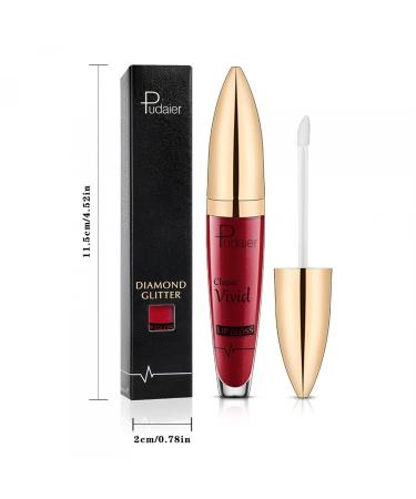 ZITIANY Glitter Liquid Lipstick - Colorful Diamond Shiny Long Lasting Lipstick - 1 Fl Oz - Non-Stick Cup, Smooth & Soft - Gift for Women & Girls - Buy Online on GoSupps.com
