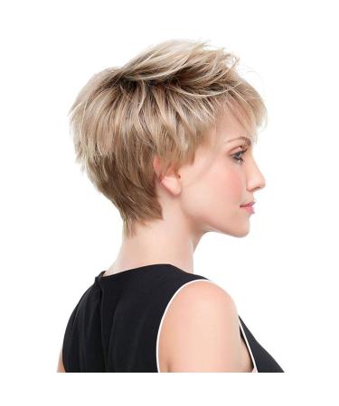 Buy Blonde & Brown Short Hair Wigs for Women | Natural Synthetic Wigs for Grandmas - Buy Online on GoSupps.com