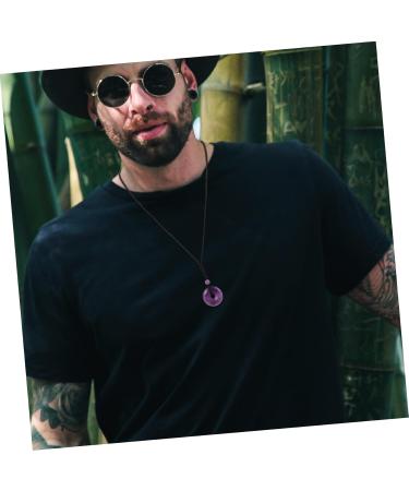 Clispeed 2St Amethyst Necklace with Safety Buckle | Crystal Coin Jewelry for Men & Women - International Shipping - Buy Online on GoSupps.com