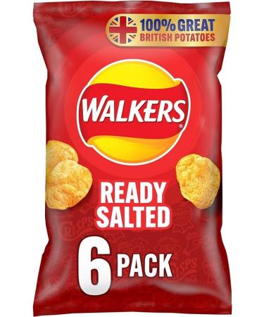 Crisps Bundle with Walkers Ready Salted Multipack Crisps 6x25g (3 Pack) - Buy Online on GoSupps.com