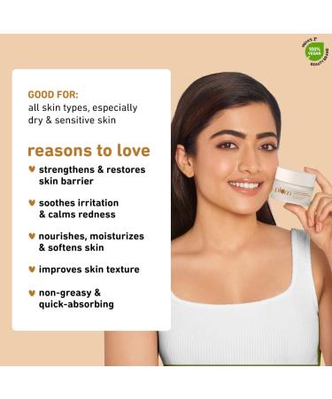 Plum Oat & Allantoin All-Day Nourishing Cream - 100% Vegan Skin Moisturizer with Vitamin E & B5 | Soothes & Strengthens Skin Barrier - 50G - Buy Online on GoSupps.com