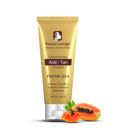 Passion Indulge Papain Face Cleanser |Even Skin Tone & Glow-Enhancing Cleanser with Papaya Tomato & Turmeric | Ayurvedic & Vegan 100ml
