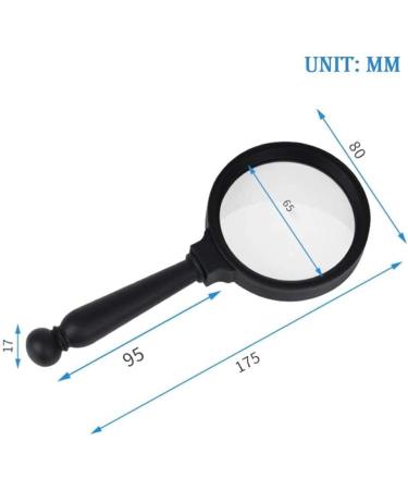 Lightweight Magnifying Glass 5X / 10X Hand-Held Optical Lens Black Magnifying Glass for Children Students and Elderly People to Read Books for Experimental Research Lofty Ambition - Buy Online on GoSupps.com