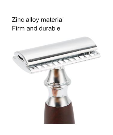 Premium Zinc Alloy Razor Planer for Men - Classic Wooden Handle Travel-Friendly Design Double Cutting Safety Knife - Perfect Manual Shaving Experience - Buy Online on GoSupps.com