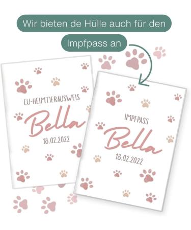Personalized Wilhelm Fell Case for EU Pet ID Card | Custom Pet Owner Gift | Protective Paw Pink Cover - Buy Online on GoSupps.com