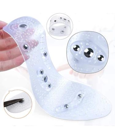 Simoda Massaging Insoles - Acupressure Magnetic Foot Therapy - 2 Pairs Transparent L - Buy Online on GoSupps.com