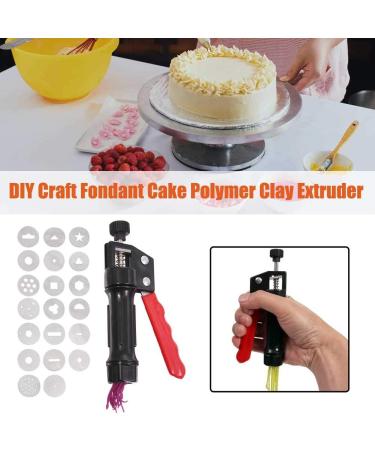 Sugar Paste Extruder with 20 Stainless Steel Nozzles for Cake Decorating - Biscuit Making Tool - Clay Extruder for Ceramics - Buy Online on GoSupps.com