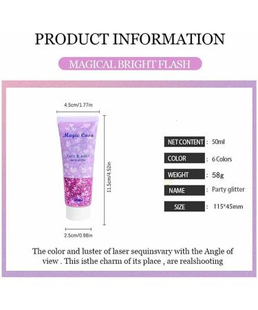 Face Gel Eye Nail Hair Body Face Stickers Gel | Hair Nail Body Gel Sparkling Body Gel for Women Zukpumne - Buy Online on GoSupps.com