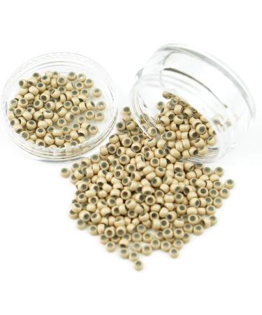 KOCONI 500 Pcs 3mm Nano Rings Silicone Lined Hair Extension Beads - Beige Blond Nano Silicone 500PCS - Buy Online on GoSupps.com