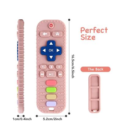 2 Pack Silicone Teething Toys for Babies 0-12 Months | Baby Sensory Toys | Chew Toys for Infant Newborn | Baby Girl Boy Gifts (Pink-Gray) - Buy Online on GoSupps.com