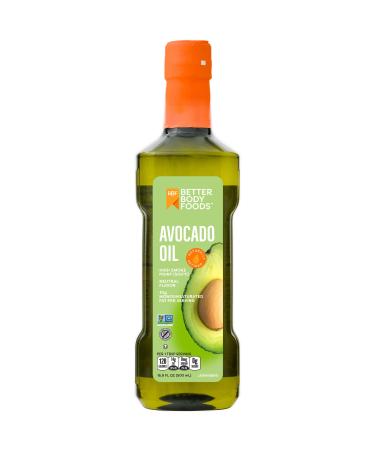 BetterBody Foods Avocado Oil Refined Non-GMO Cooking Oil for Paleo and Keto 500 Milliliters - Buy Online on GoSupps.com
