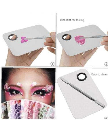Ruluti Stainless Steel Makeup Mixing Palette & Spatula Tool - Perfect for Seamless Makeup Mixing - Buy Online on GoSupps.com