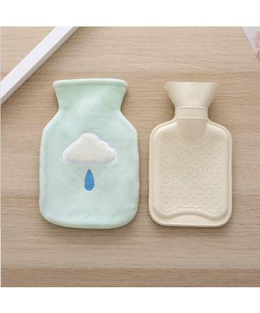 Mini Heat Bottle for Kids & Adults - 0.5L Rubber Heat Bottle with Cover | Sweet Weather Design (Green) - Buy Online on GoSupps.com