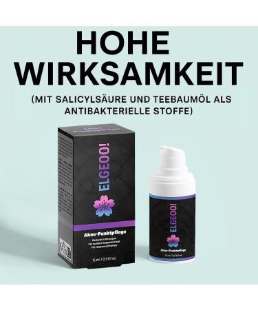  Generisch ELGEOO! Anti-acne treatment with 2% salicylic acid Anti-blemish cream for sensitive skin deep pore cleansing against pimples blackheads and impurities - Buy Online on GoSupps.com