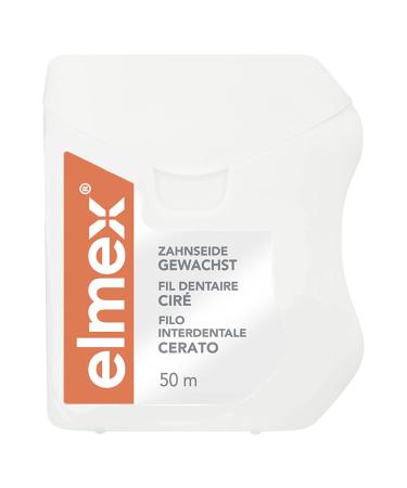 Elmex Dental Floss 50m - Waxed Tooth Tape for Deep Cleaning | Fleece Effect & Aminfluoride - Prevents Cavities & Gum Infections (2 Pack) - Buy Online on GoSupps.com