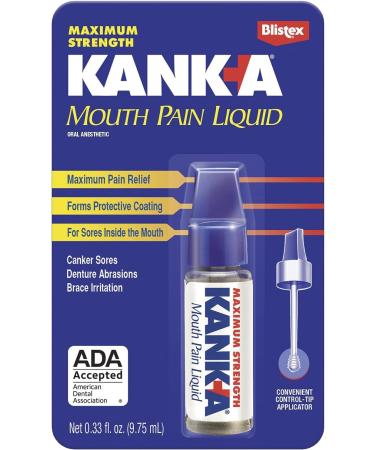 Kank-A Mouth Pain Liquid Professional Strength 0.33 oz (Pack of 3)
