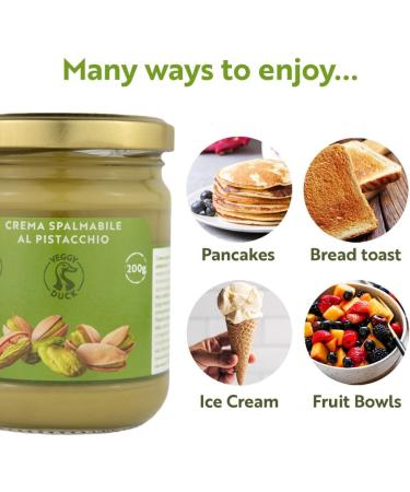 Veggy Duck - Sweet Pistachio Cream (200g) | Gourmet Italian Artisan Cuisine | With 45% Mediterranean Pistachios - Buy Online on GoSupps.com