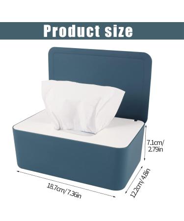 2PCS Wet Wipes Dispenser Box - Dustproof & Reusable - Blue+White - Buy Online on GoSupps.com